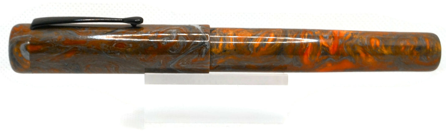 B36 - Evancio - Molten Damascus Back Clip - #8 nib