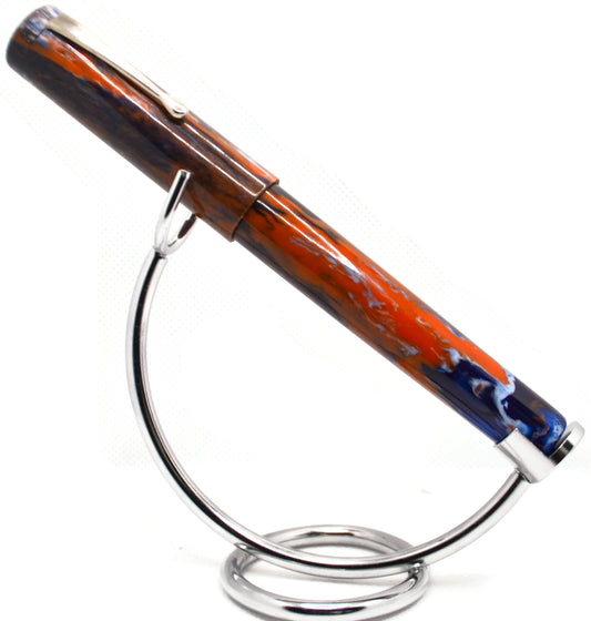 B36- (Evancio) - (Starry Nights Resins) Auburn Orange and blue