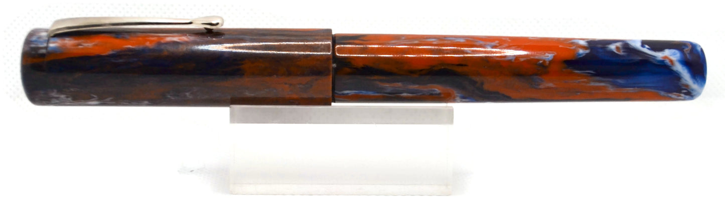 B36- (Evancio) - (Starry Nights Resins) Auburn Orange and blue