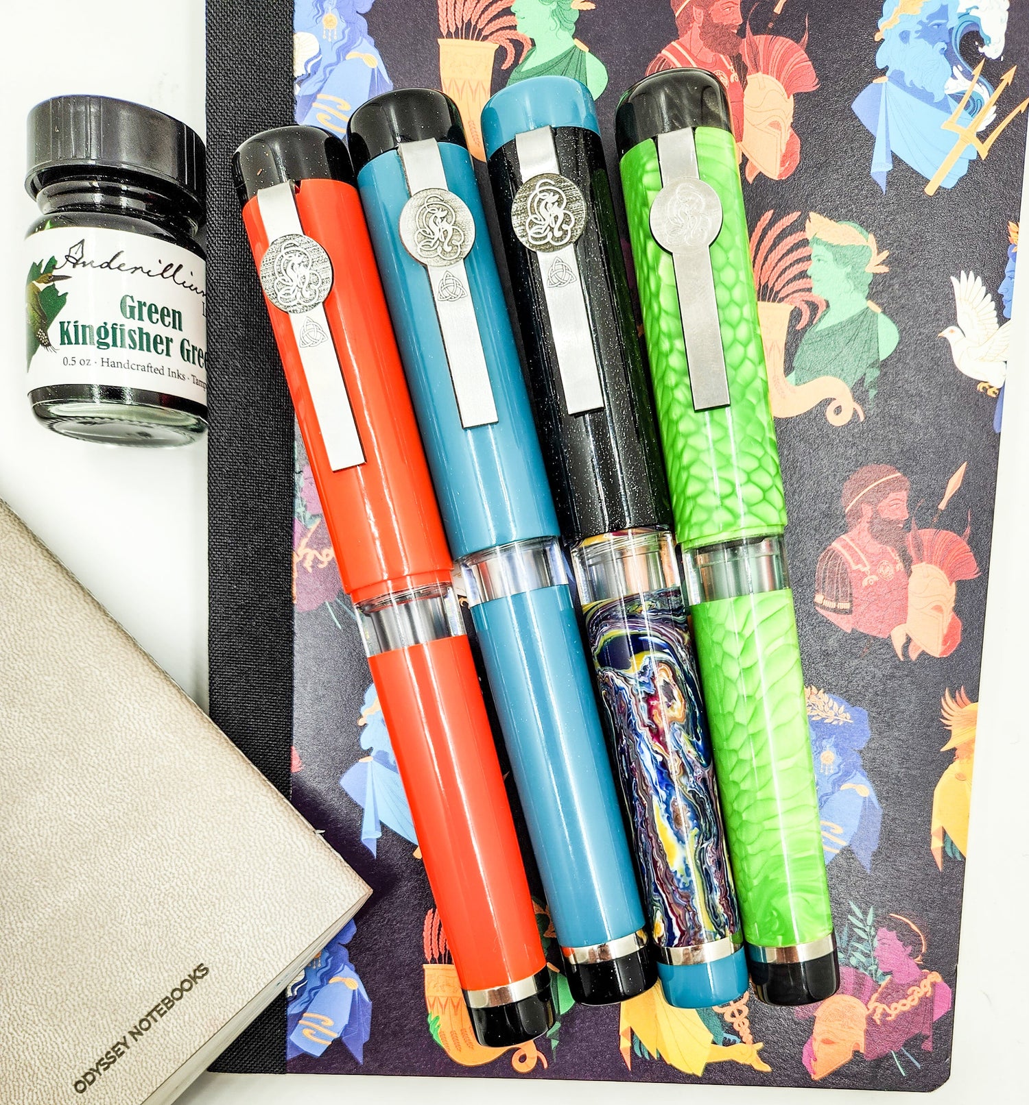 Collection of 4 Konig pens in various colors