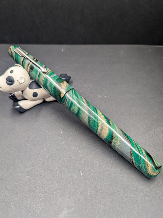 F24 - The Americana - Custom Nikko (teal, tan, grey, black) mottled