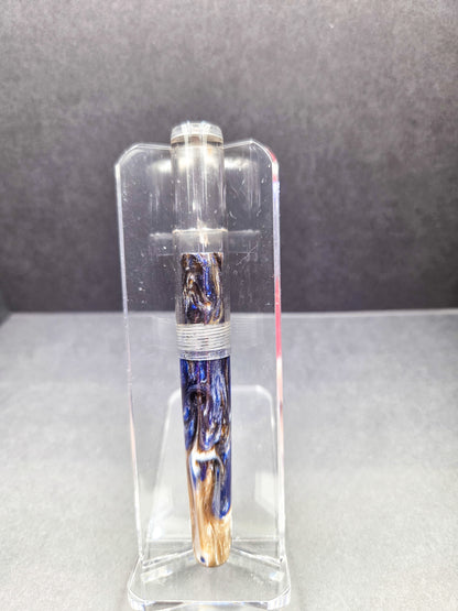 F14 - Taschenstift - SNR - Mocha Blue - Transparent charcoal acrylic cap