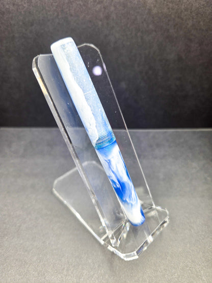 F14 - Taschenstift - Unknown Resin - white, blue, silver