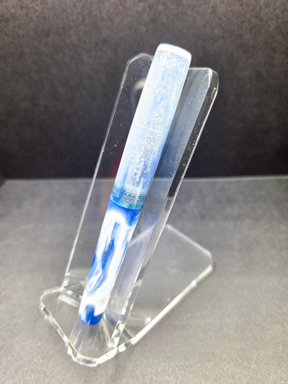 F14 - Taschenstift - Unknown Resin - white, blue, silver