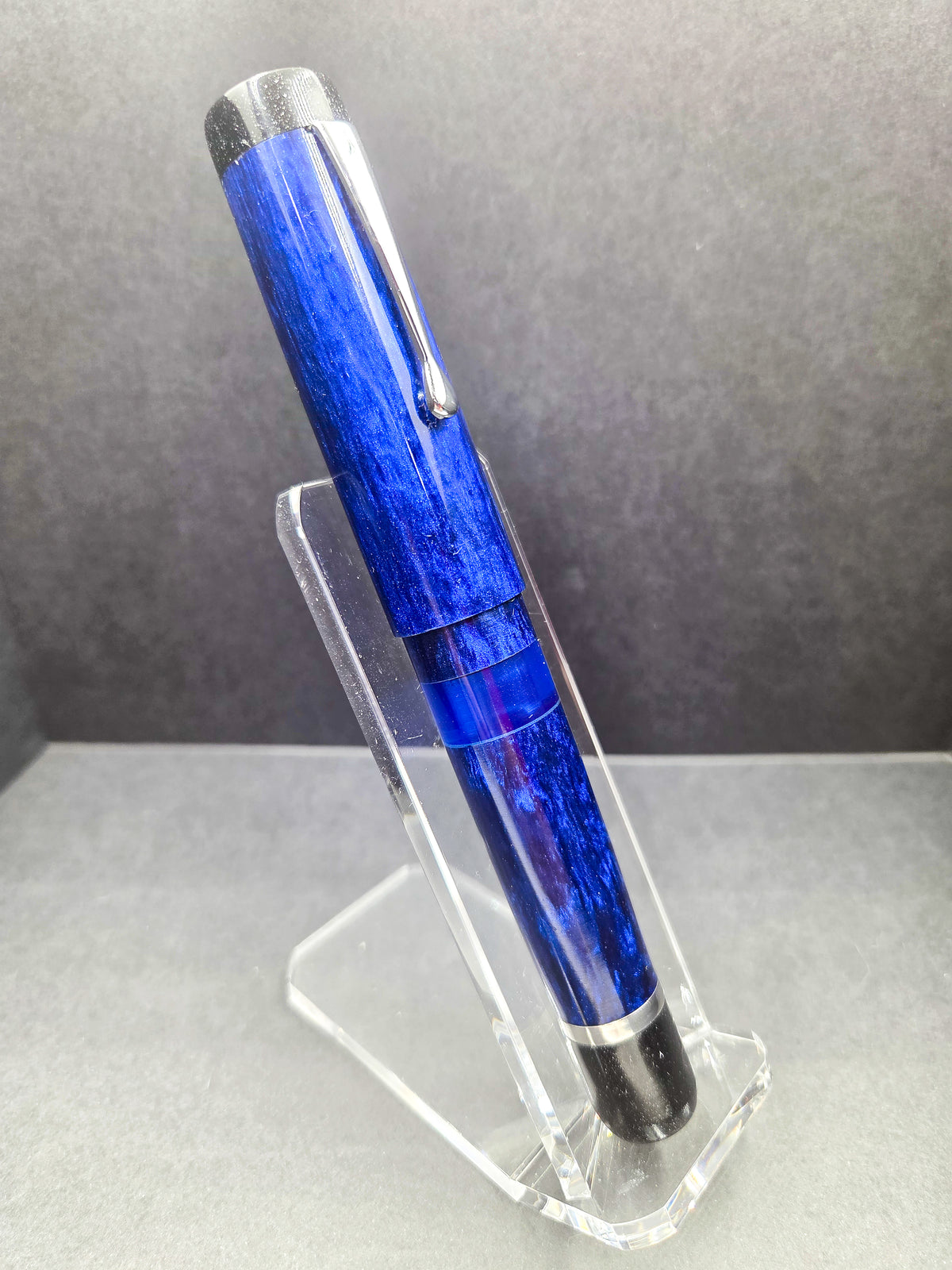 B46 - König - Sapphire Blue with Blue ink Window - Piston FIller