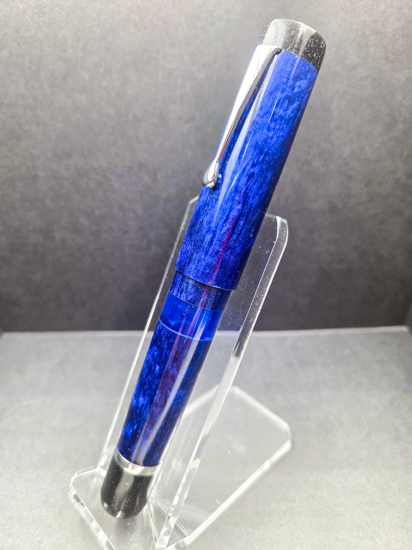 B46 - König - Sapphire Blue with Blue ink Window - Piston FIller