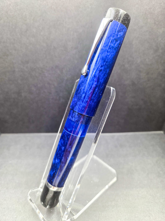 B46 - König - Sapphire Blue with Blue ink Window - Piston FIller