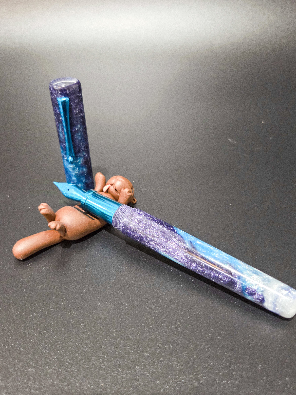 B24 - (SNR) - [Limited Edition] Serene Amethyst - metal section - Turquoise plated accents