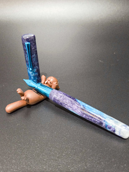 B24 - (SNR) - [Limited Edition] Serene Amethyst - metal section - Turquoise plated accents