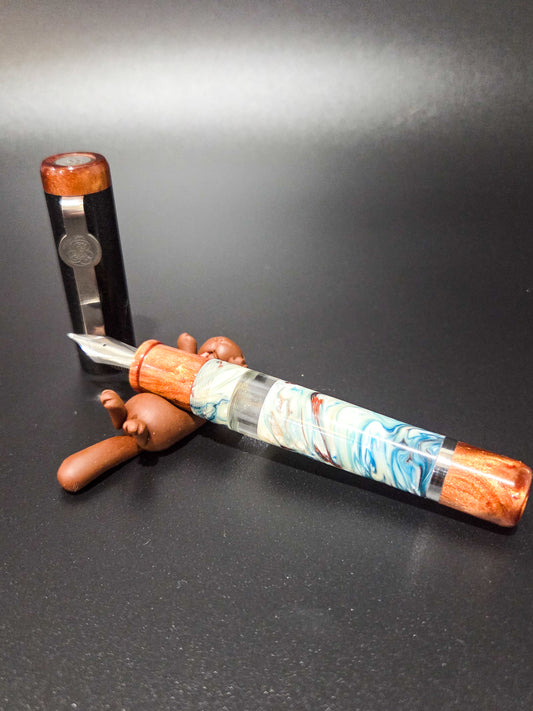 B46 - König - Birch - Piston Filler - Bronze accents
