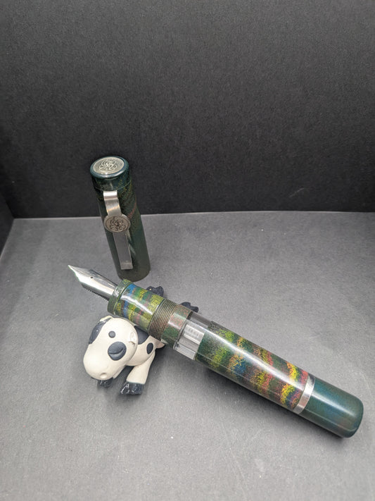 B46 - König 5 color mottle Ebonite Piston filler