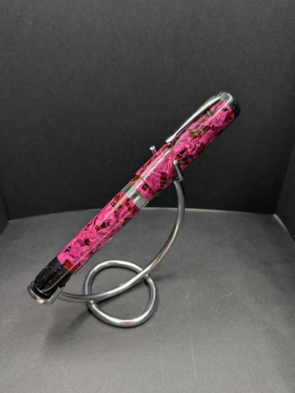 B36 - (Kolbenfüller) Pink and Black Cellulose Acetate - (Piston)