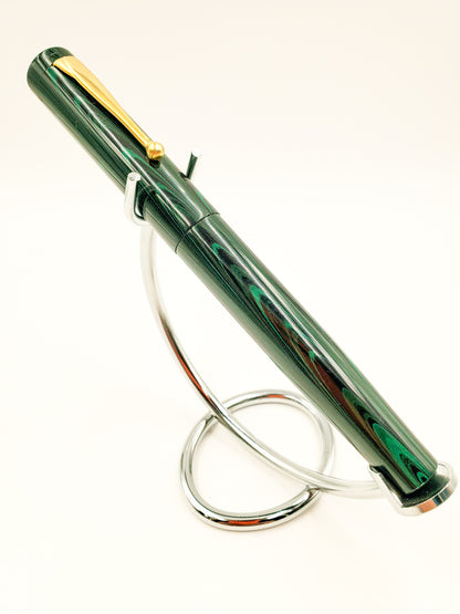 M615C - Black-Green Ebonite - JOWO 18K Gold Broad Nib