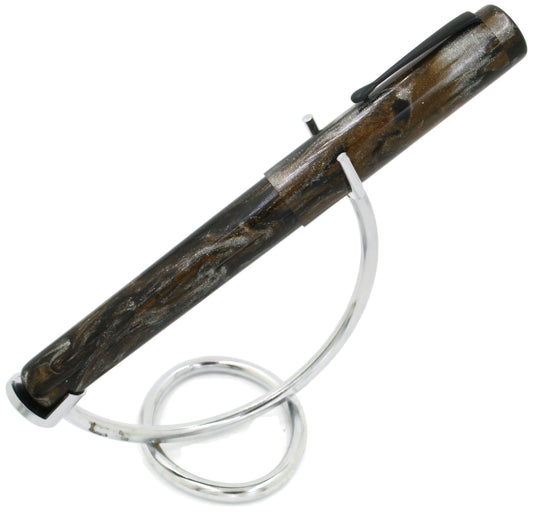 M566C - (Evancio) - Heimdallr resin - BOCK #8 Titanium M nib w-ebonite feed