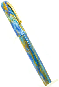 B24- Blue Macaw (Diamondcast) Gold Clip