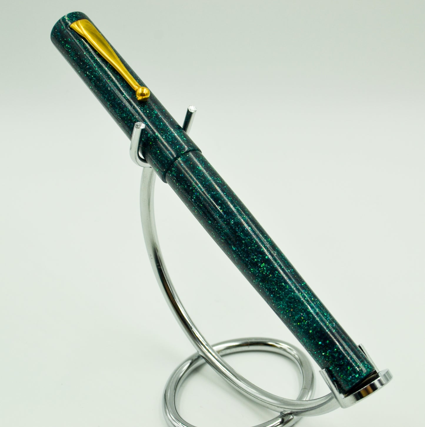 M414C - Teal Radiance Diamond Cast - Jowo 1.1 Gunmetal nib