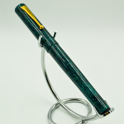 M414C - Teal Radiance Diamond Cast - Jowo 1.1 Gunmetal nib