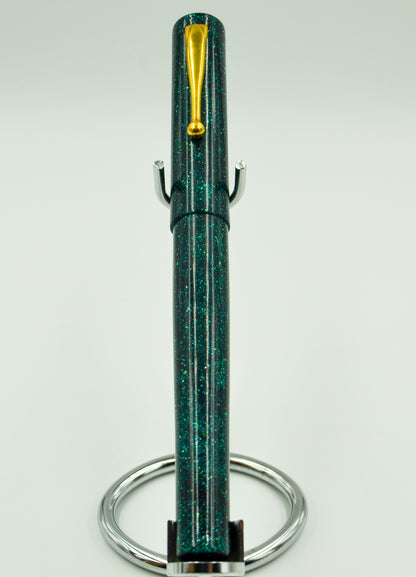 M414C - Teal Radiance Diamond Cast - Jowo 1.1 Gunmetal nib