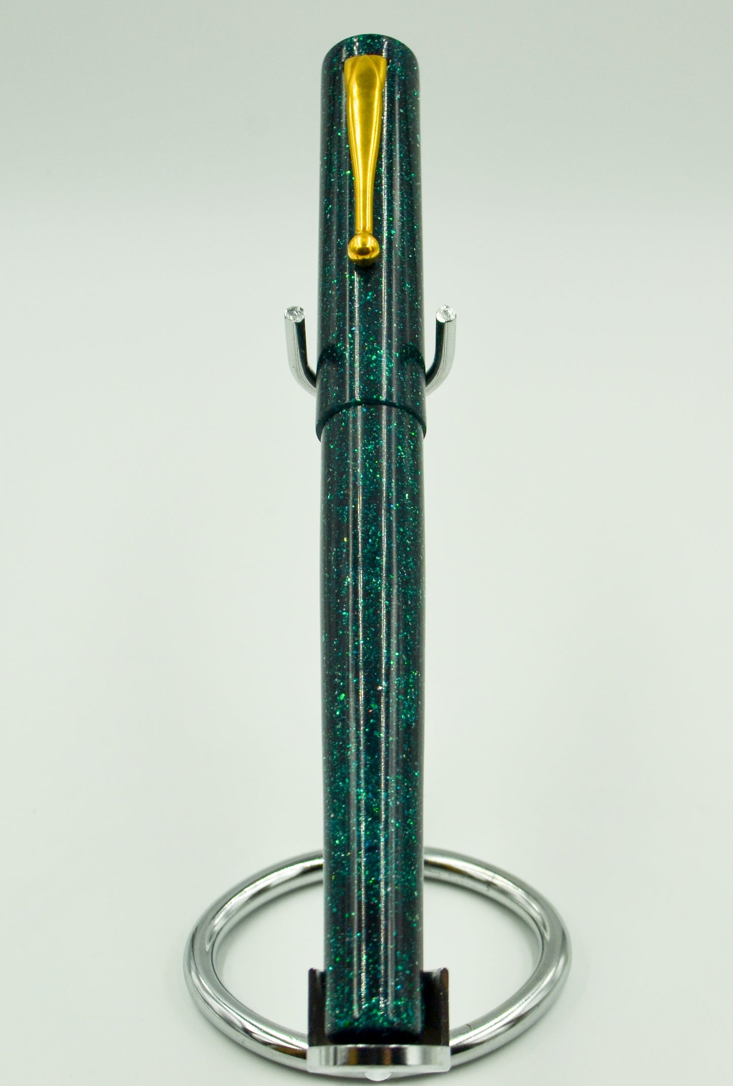 M414C - Teal Radiance Diamond Cast - Jowo 1.1 Gunmetal nib