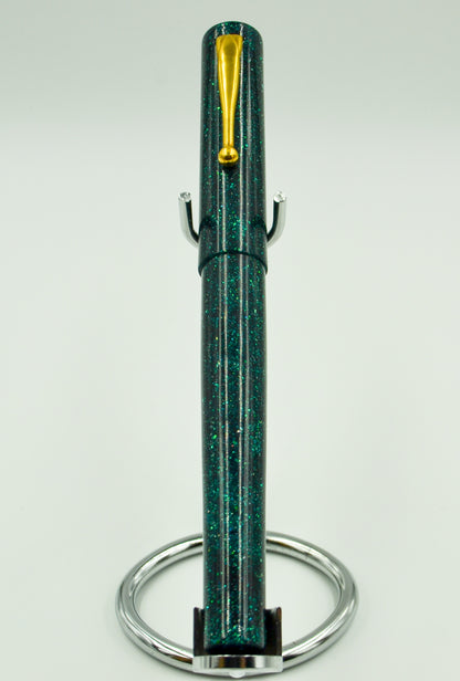 M414C - Teal Radiance Diamond Cast - Jowo 1.1 Gunmetal nib