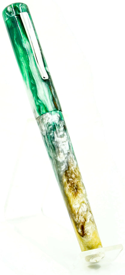 B24 - (StarryNightResins) - Irish Isles w/Stainless clip (220551)