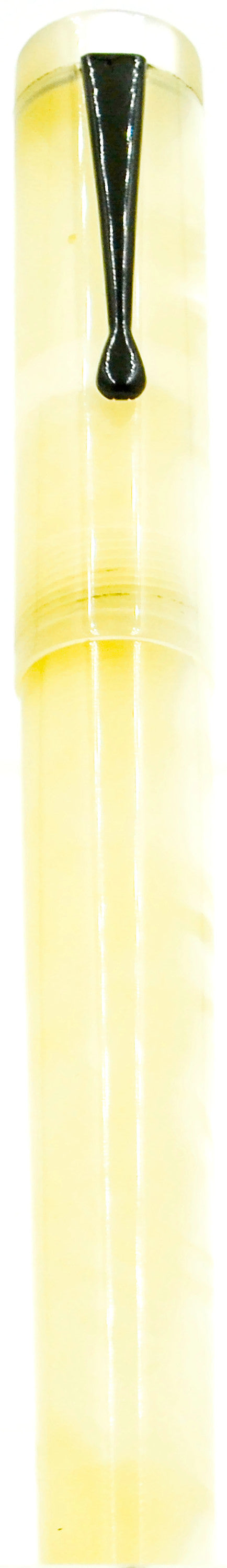 B36 - Evancio White Italian Acrylic w/ Black clip (220493)