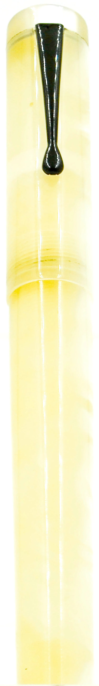 B36 - Evancio White Italian Acrylic w/ Black clip (220493)