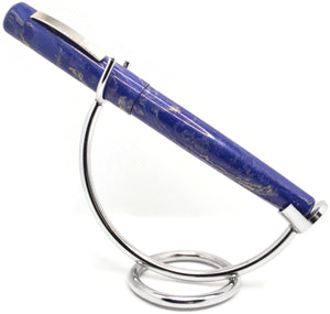 B24  - Blue & White ebonite w/Chrome clip