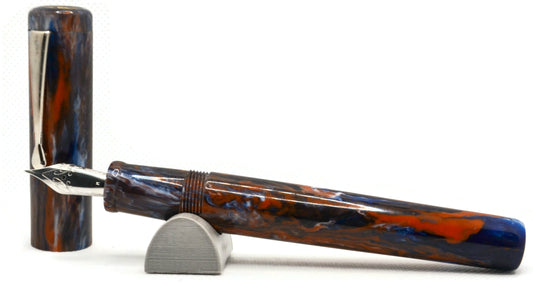 B36- (Evancio) - (Starry Nights Resins) Auburn Orange and blue