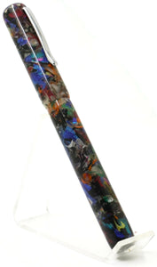 L24 - (MuttBlanks) Dark Ribbons with chrome clip (220299)
