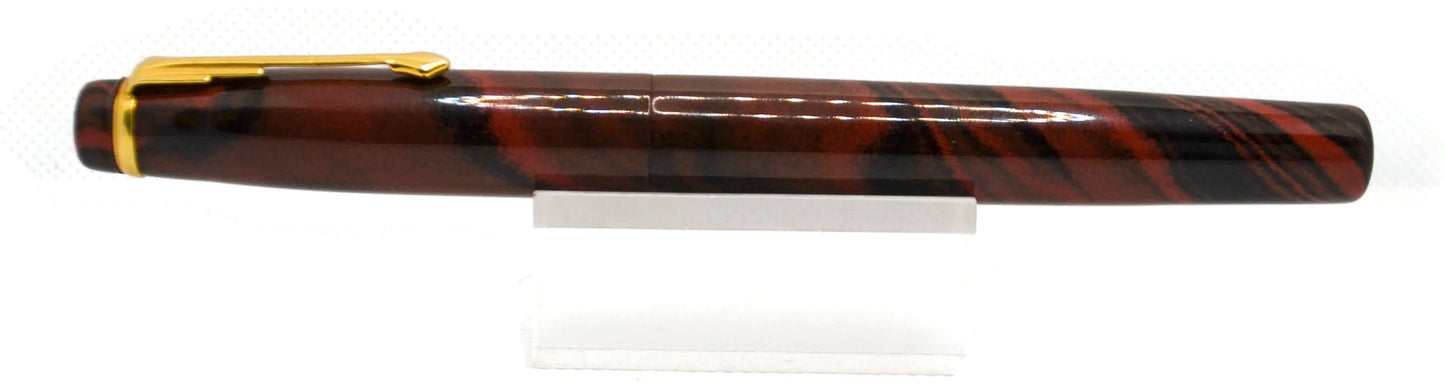 F24 - Americana Slim Black-Red motled Ebonite